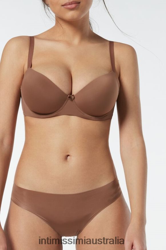 Intimissimi Women 502I-Dark Beige Underwear 0RJT48768 Sofia Microfibre Padded Balconette Bra