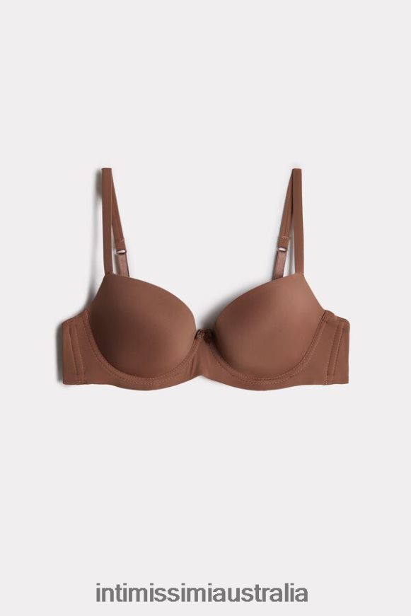 Intimissimi Women 502I-Dark Beige Underwear 0RJT48768 Sofia Microfibre Padded Balconette Bra