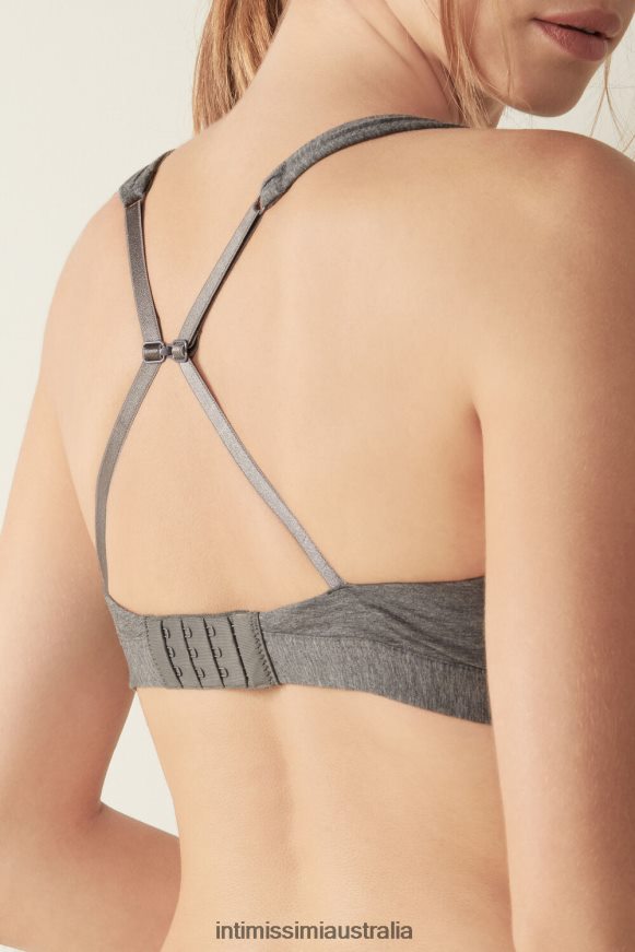Intimissimi Women 616I-Cloud Grey Blend Underwear 0RJT48752 Lara Cotton Triangle Bra