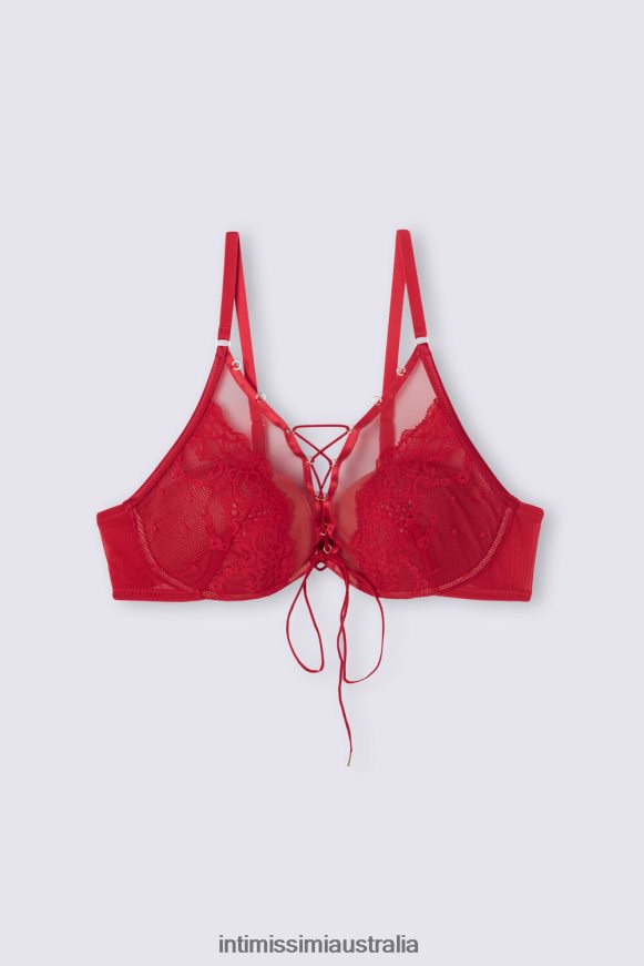 Intimissimi Women 9888-Sealing Wax Red Underwear 0RJT48466 Sinful Fantasies Elena Balconette Bra