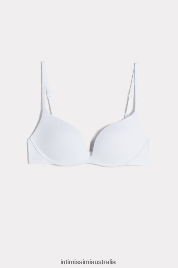 Intimissimi Women 001-White Underwear 0RJT48790 Gioia B Cup Microfibre Super Push-Up Bra