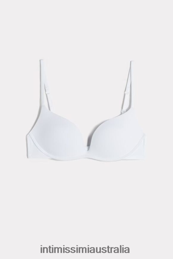 Intimissimi Women 001-White Underwear 0RJT48837 Gioia C-D Cup Microfibre Super Push-Up Bra