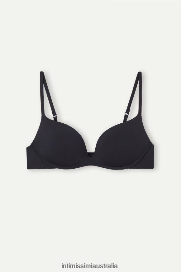 Intimissimi Women 019-Black Underwear 0RJT48472 Gioia Ultralight Microfibre Push-Up Bra