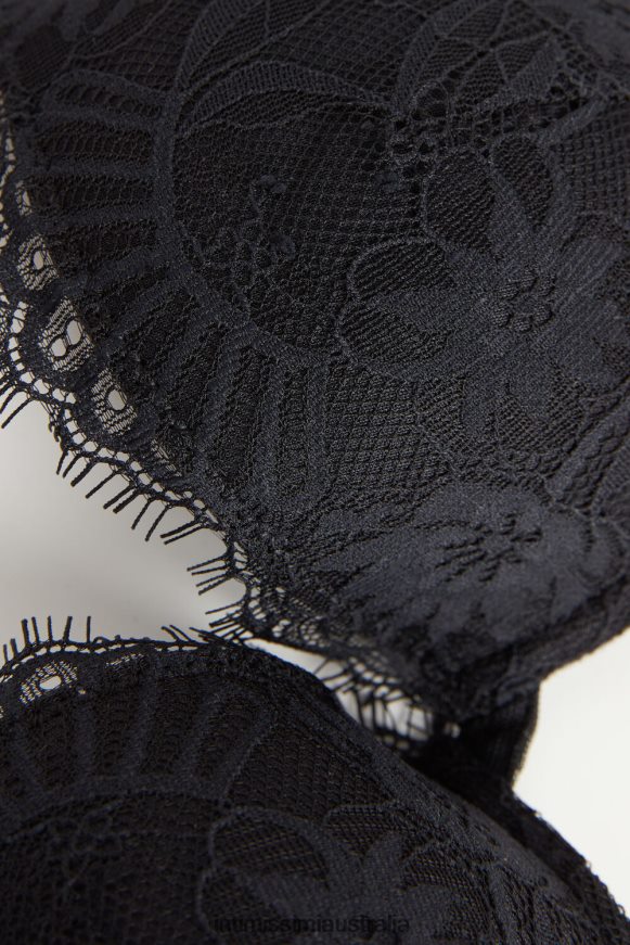 Intimissimi Women 019-Black Underwear 0RJT48474 Bellissima Sensual Flowers Push-Up Bra