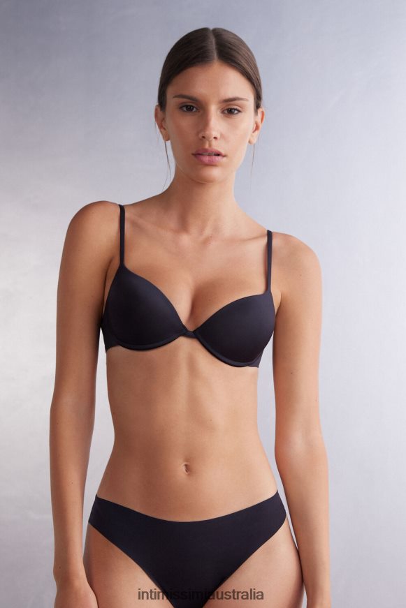 Intimissimi Women 019-Black Underwear 0RJT48490 Bellissima Ultralight Microfibre Push-Up Bra