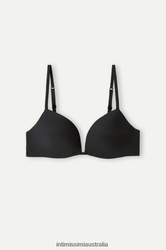 Intimissimi Women 019-Black Underwear 0RJT48550 Ultralight Microfibre Silvia Push-Up Bra