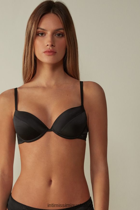 Intimissimi Women 019-Black Underwear 0RJT48799 Bellissima Silk Push-Up Bra
