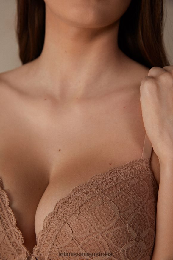 Intimissimi Women 044-Soft Beige Underwear 0RJT48613 Silvia Lace Push-Up Bra