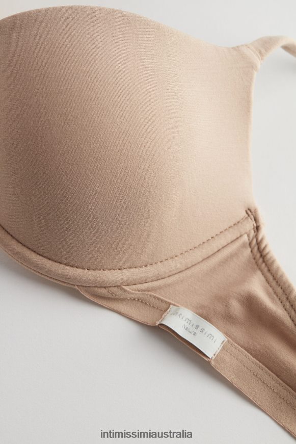 Intimissimi Women 044-Soft Beige Underwear 0RJT48828 Bellissima C Cup Cotton Push-Up Bra
