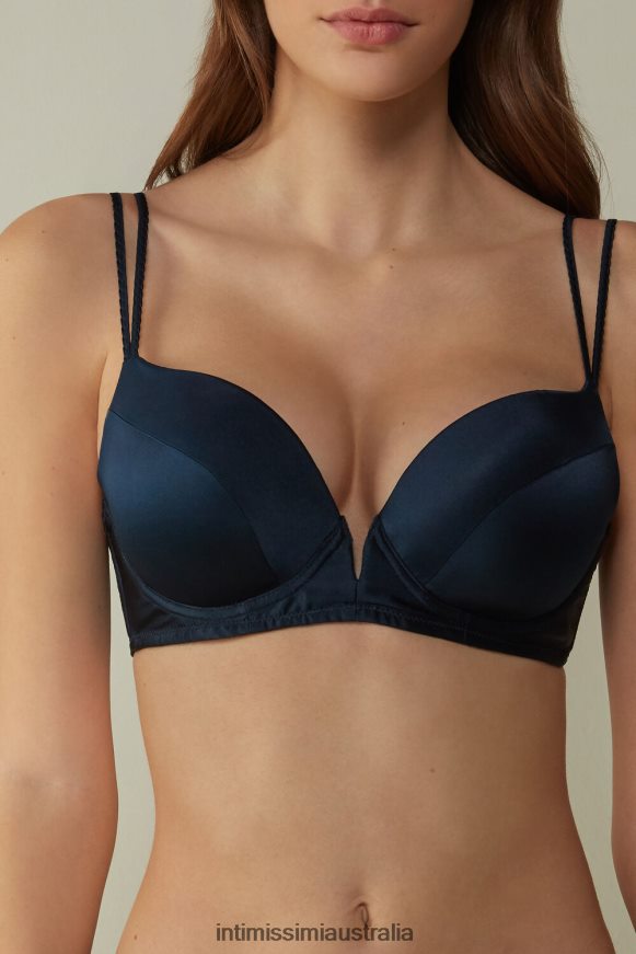 Intimissimi Women 1467-Intense Blue Underwear 0RJT48659 Mia Silk Super Push-Up Bra