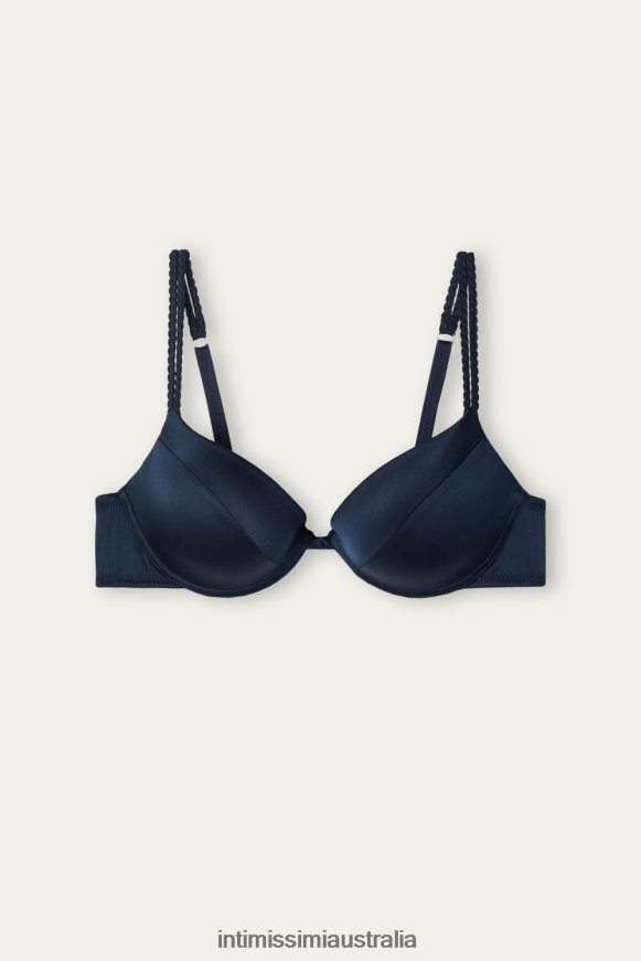 Intimissimi Women 1467-Intense Blue Underwear 0RJT48672 Bellissima Silk Push-Up Bra