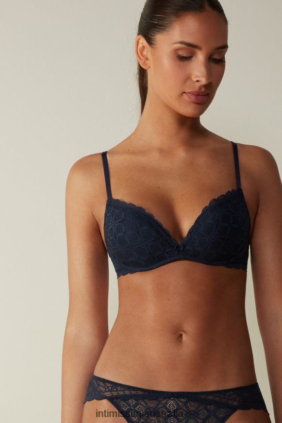 Intimissimi Women 1467-Intense Blue Underwear 0RJT48707 Gioia Lace Super Push-Up Bra