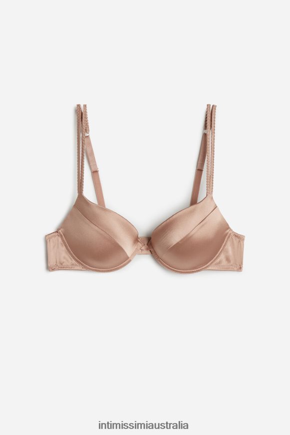 Intimissimi Women 163I-Satin Pink Underwear 0RJT48798 Bellissima Silk Push-Up Bra