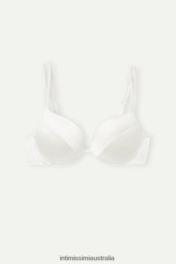 Intimissimi Women 2127-Powder White Underwear 0RJT48493 Simona Silk Super Push-Up Bra
