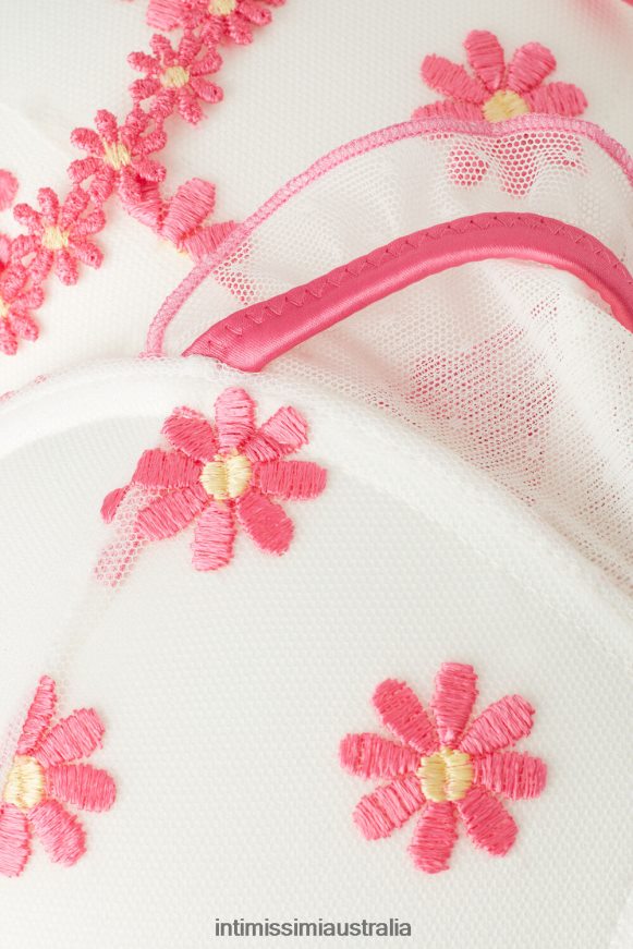 Intimissimi Women 239J-Fuchsia/Powder White Underwear 0RJT48532 Sweet Like Daisies Simona Super Push-Up Bra