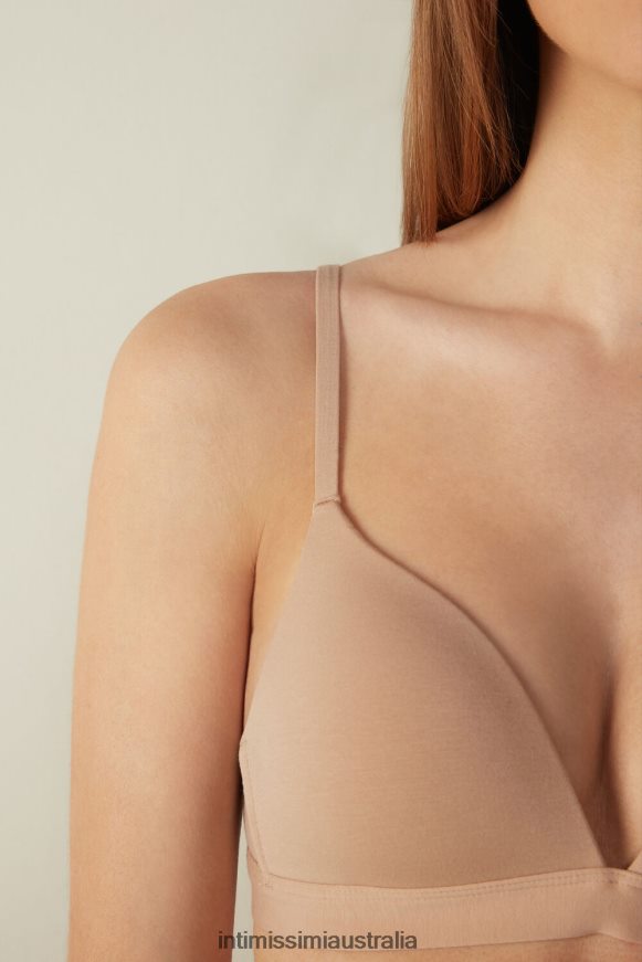 Intimissimi Women 044-Soft Beige Underwear 0RJT48738 Tiziana Natural Cotton Triangle Bra