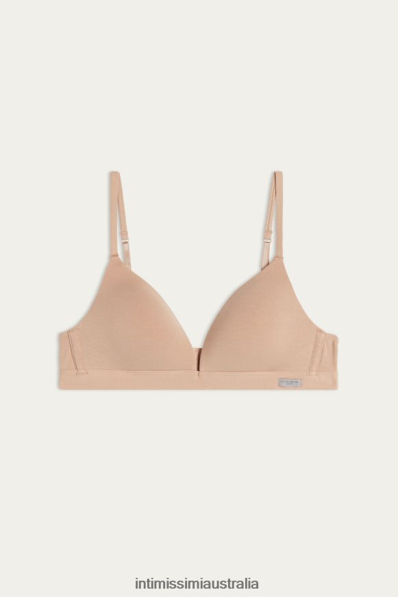 Intimissimi Women 044-Soft Beige Underwear 0RJT48738 Tiziana Natural Cotton Triangle Bra