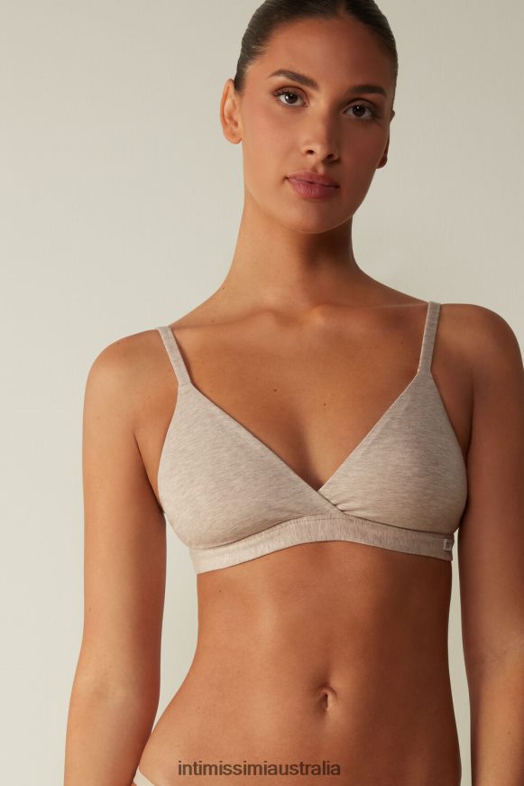 Intimissimi Women 112I-Natural Blend Underwear 0RJT48715 Emma Natural Cotton Triangle Bra