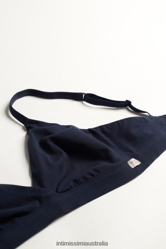 Intimissimi Women 1467-Intense Blue Underwear 0RJT48681 Emma Natural Cotton Triangle Bra