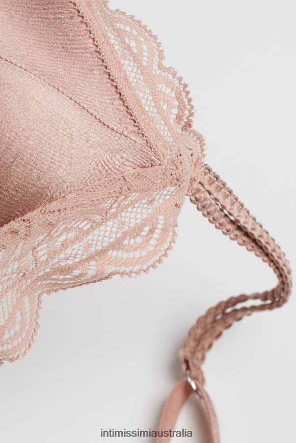 Intimissimi Women 163I-Satin Pink Underwear 0RJT48788 Tiziana Silk and Lace Triangle Bra