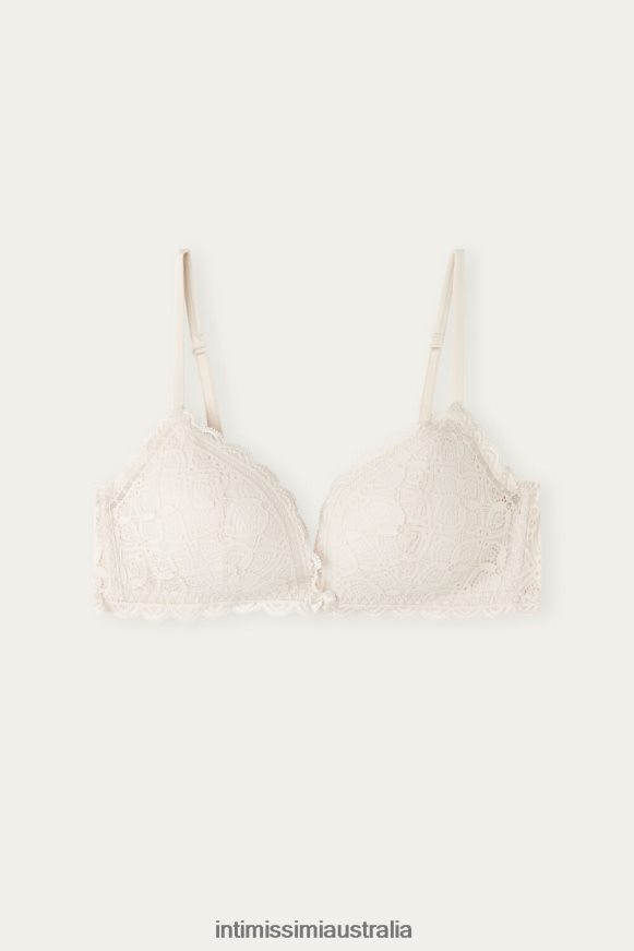 Intimissimi Women 2280-Pink Silk Underwear 0RJT48709 Tiziana Lace Triangle Bra