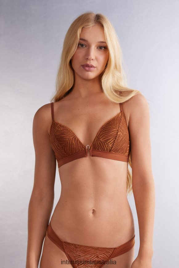 Intimissimi Women 332J-Light Cinnamon Underwear 0RJT48460 Tiziana Go Animalier Cotton Triangle Bra
