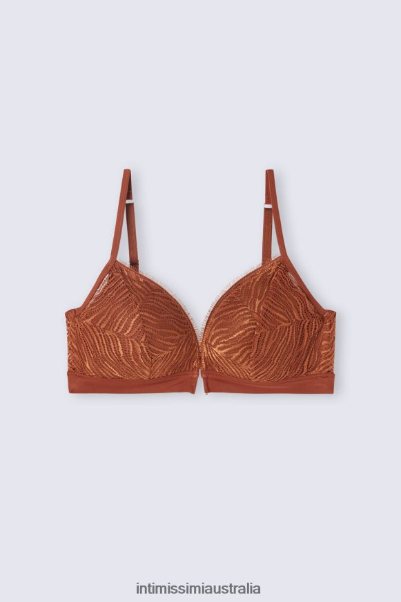 Intimissimi Women 332J-Light Cinnamon Underwear 0RJT48460 Tiziana Go Animalier Cotton Triangle Bra