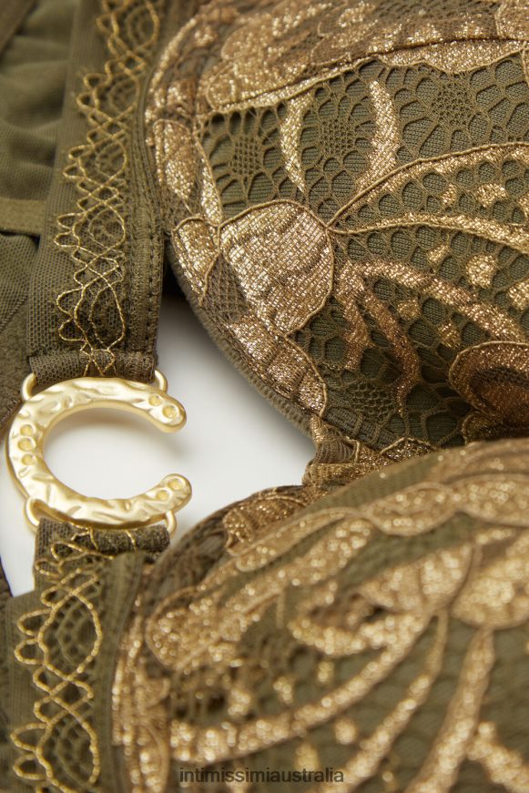 Intimissimi Women 333J-Green Moss/Oro Underwear 0RJT48457 Tiziana Golden Goddess Triangle Bra