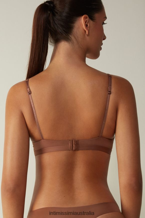 Intimissimi Women 502I-Dark Beige Underwear 0RJT48729 Tiziana Microfibre Triangle Bra
