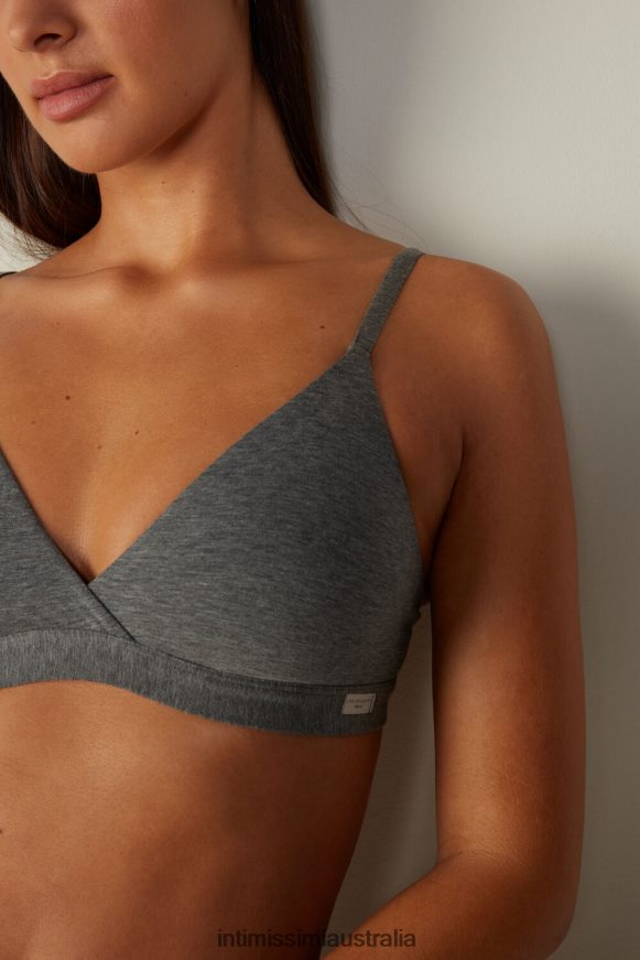 Intimissimi Women 616I-Cloud Grey Blend Underwear 0RJT48703 Emma Natural Cotton Triangle Bra