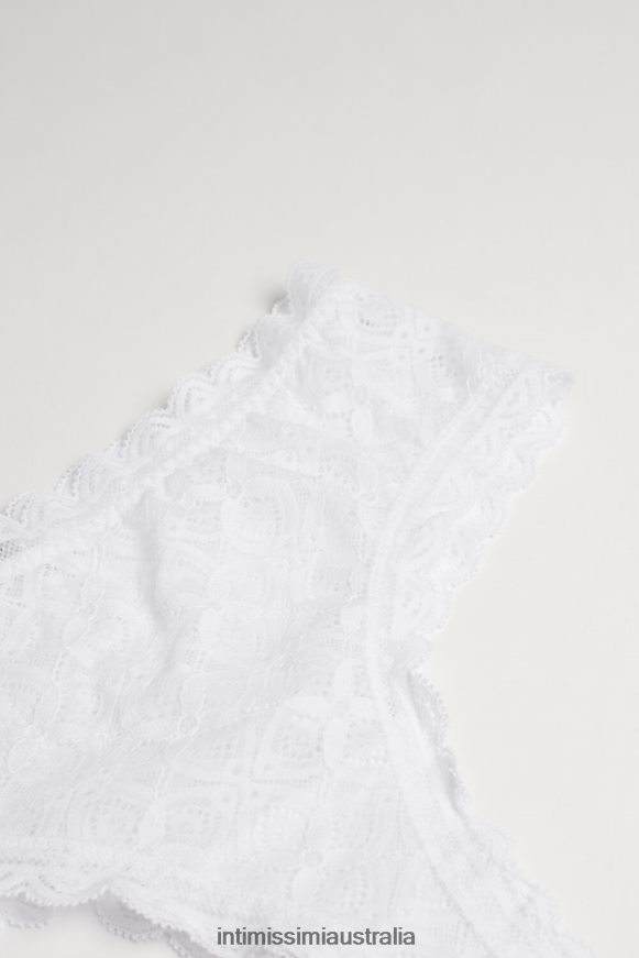 Intimissimi Women 001-White Underwear 0RJT481060 Lace Brazilian French Knickers