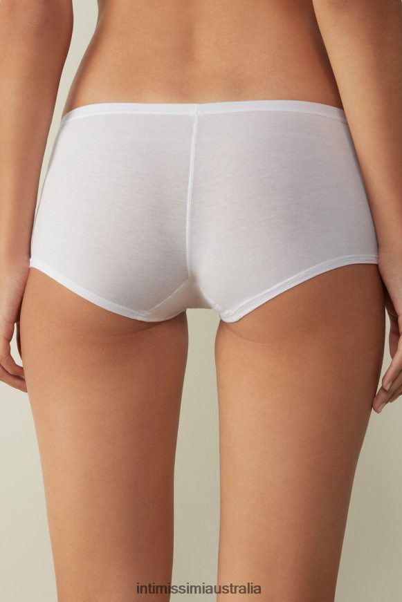 Intimissimi Women 001-White Underwear 0RJT481199 Natural Cotton Short Panties