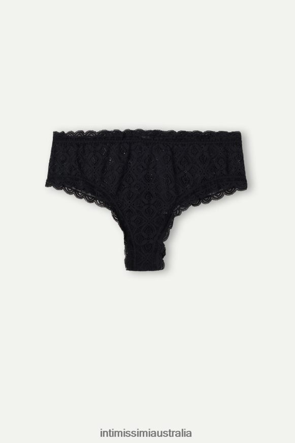 Intimissimi Women 019-Black Underwear 0RJT481055 Lace Brazilian French Knickers
