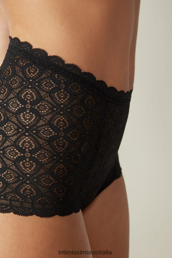 Intimissimi Women 019-Black Underwear 0RJT481067 High-Rise Lace French Knickers