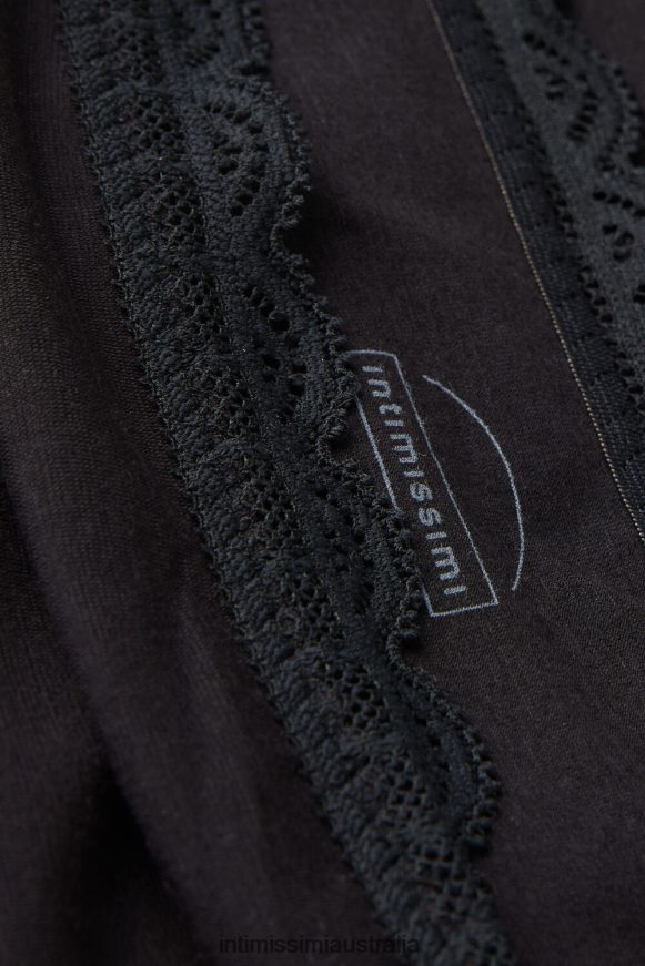 Intimissimi Women 019-Black Underwear 0RJT48920 High-waisted cotton and lace french knickers