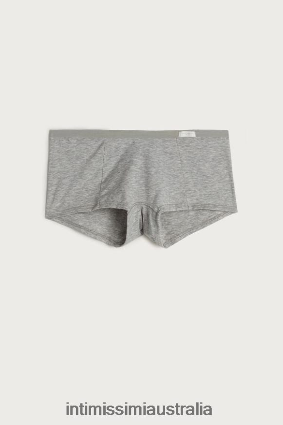 Intimissimi Women 031-Light Grey Melange Underwear 0RJT481193 Natural Cotton Short Panties