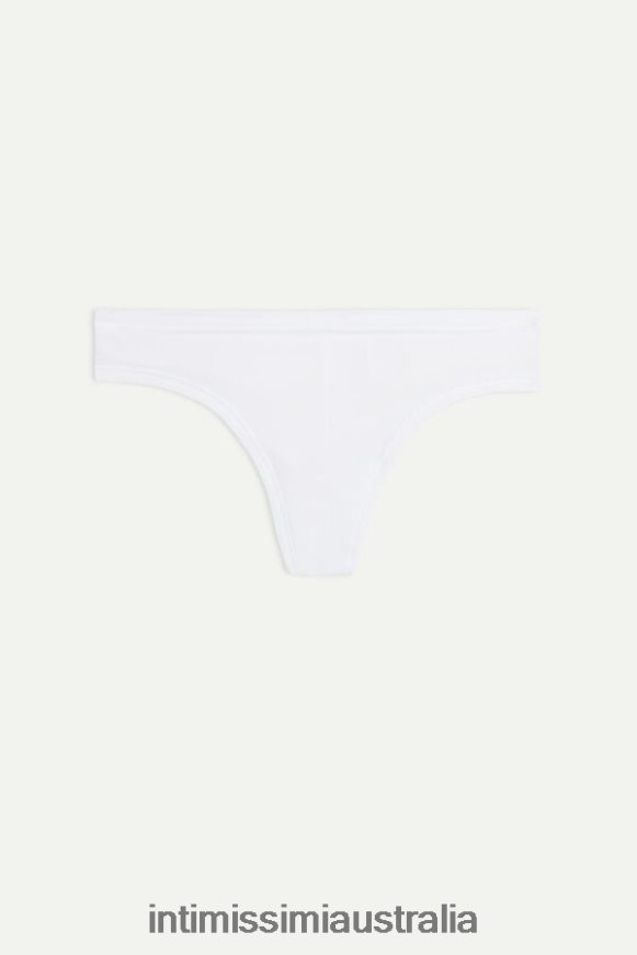 Intimissimi Women 001-White Underwear 0RJT481094 Ultralight Supima Cotton Brazilian Briefs