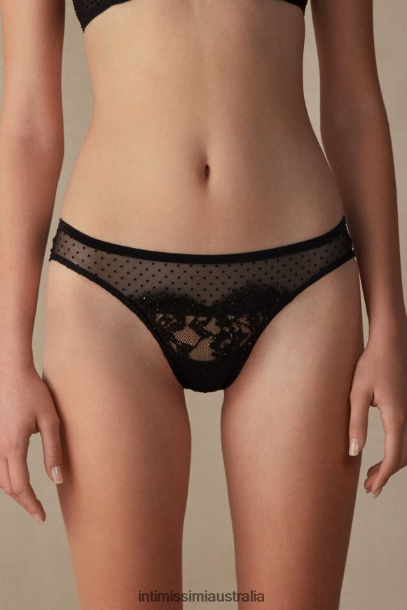 Intimissimi Women 019-Black Underwear 0RJT481006 Time to Shine Brazilian Briefs