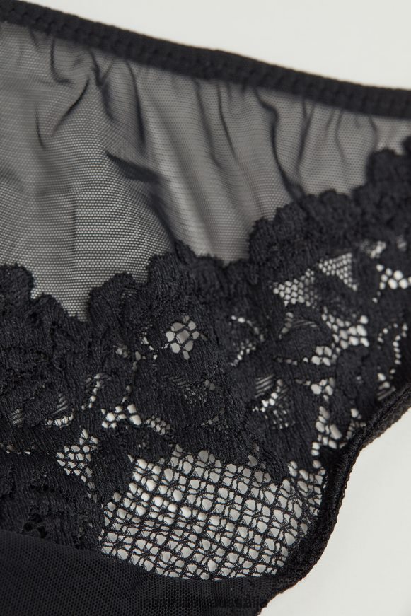 Intimissimi Women 019-Black Underwear 0RJT481043 Pretty Flowers Brazilian Briefs