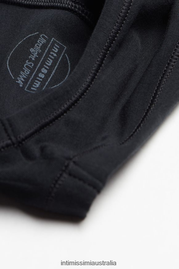 Intimissimi Women 019-Black Underwear 0RJT481108 Ultralight Supima Cotton Brazilian Briefs