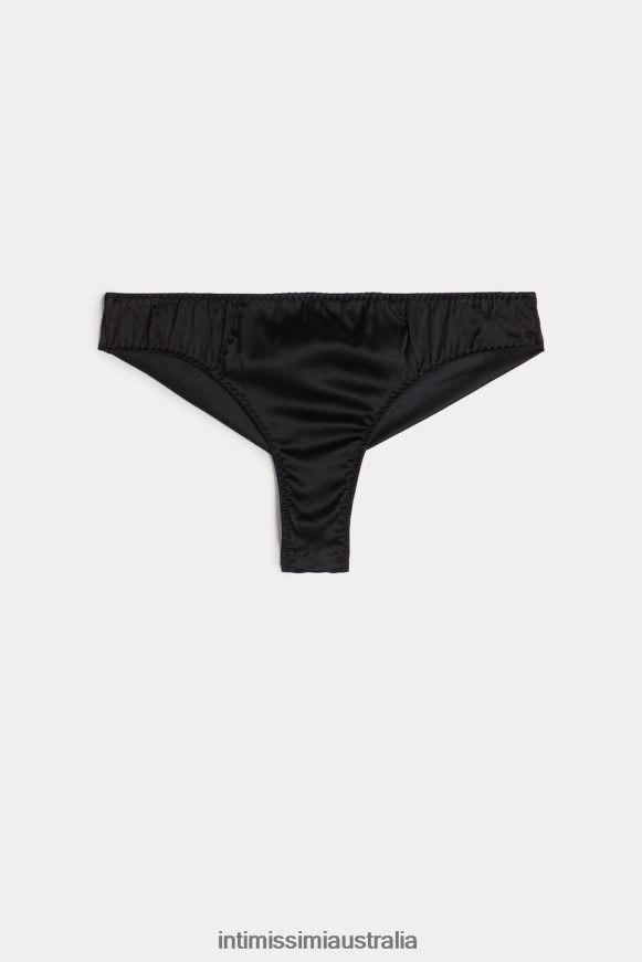 Intimissimi Women 019-Black Underwear 0RJT481165 Silk Brazilian Briefs