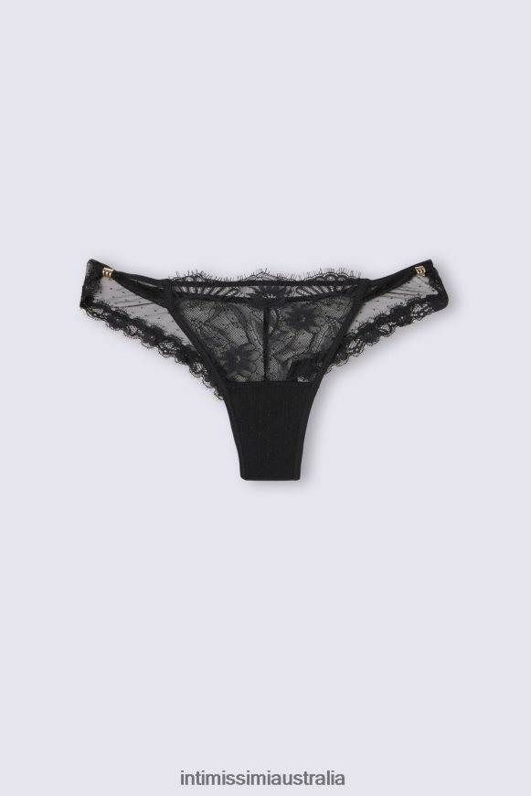 Intimissimi Women 019-Black Underwear 0RJT48845 Sensual Flowers Brazilian Briefs