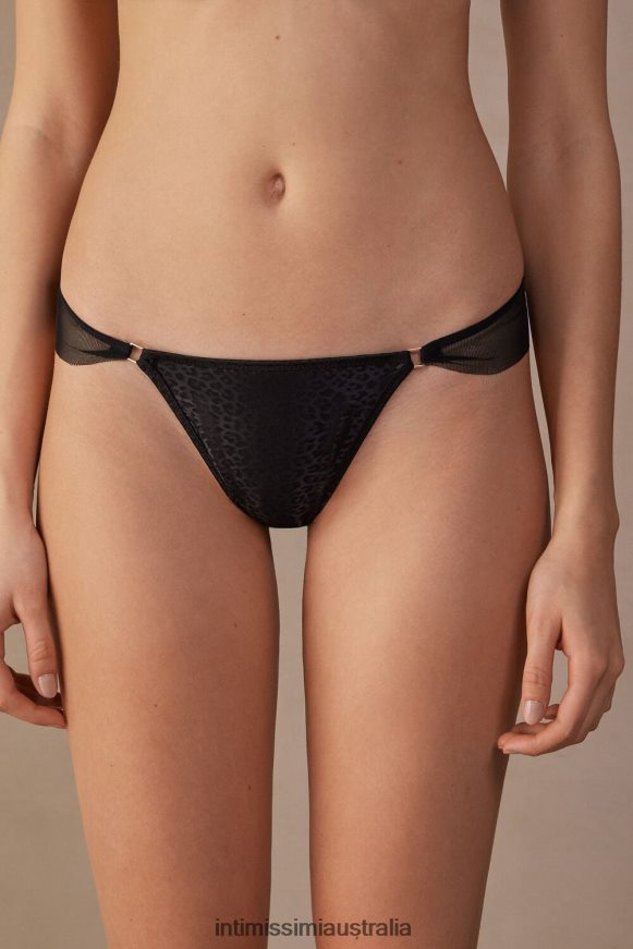 Intimissimi Women 019-Black Underwear 0RJT48974 Cool Minimal Brazilian Briefs
