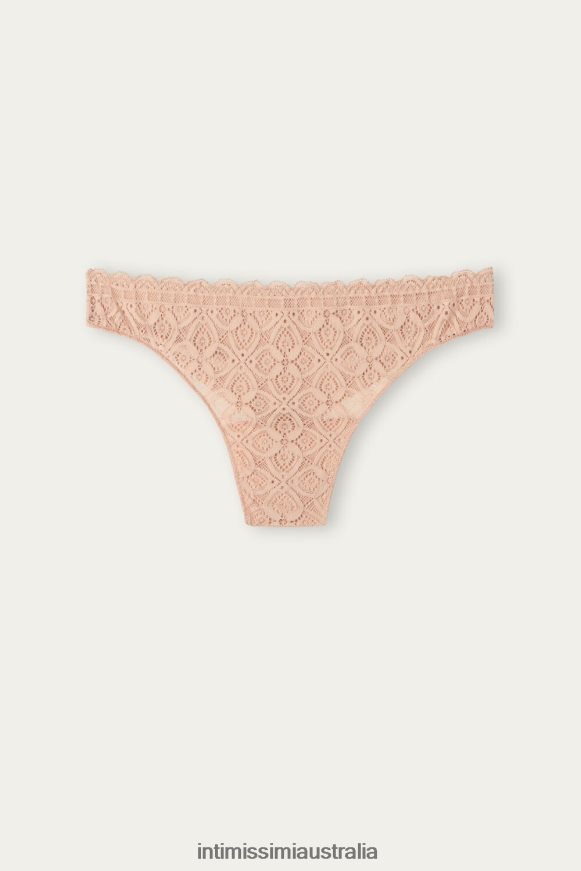 Intimissimi Women 044-Soft Beige Underwear 0RJT481061 Lace and Microfibre Brazilian Briefs