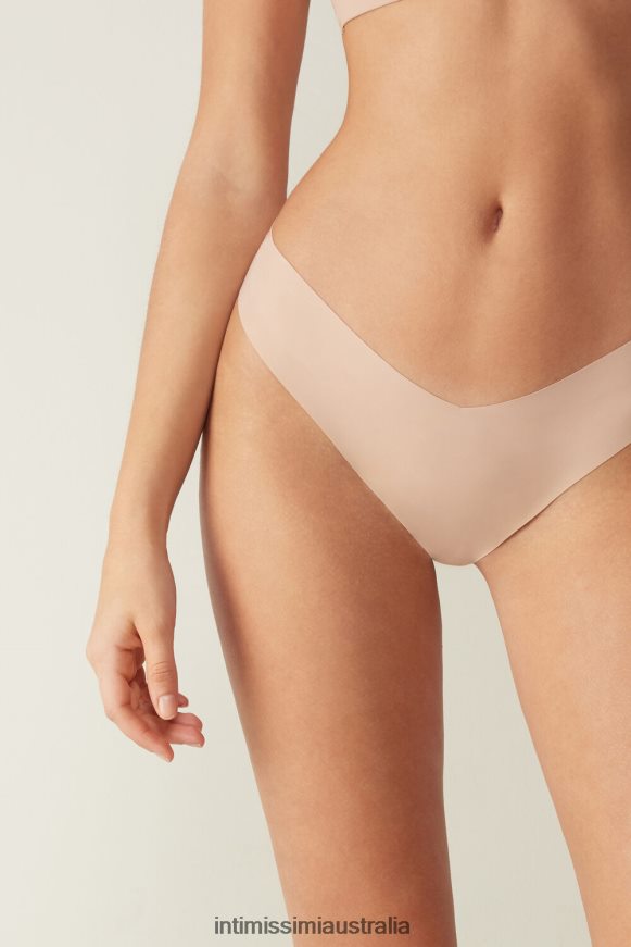 Intimissimi Women 044-Soft Beige Underwear 0RJT481115 80s Style Ultralight Microfibre Brazilian Briefs