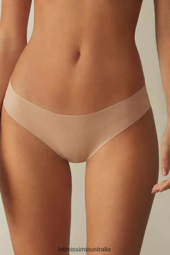 Intimissimi Women 044-Soft Beige Underwear 0RJT481181 Laser-cut Cotton Brazilian Underwear