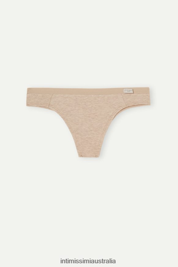 Intimissimi Women 112I-Natural Blend Underwear 0RJT481153 Natural Cotton Brazilian Panties