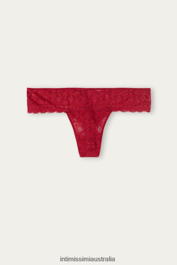 Intimissimi Women 1473-Red Underwear 0RJT481037 Lace Brazilian Briefs