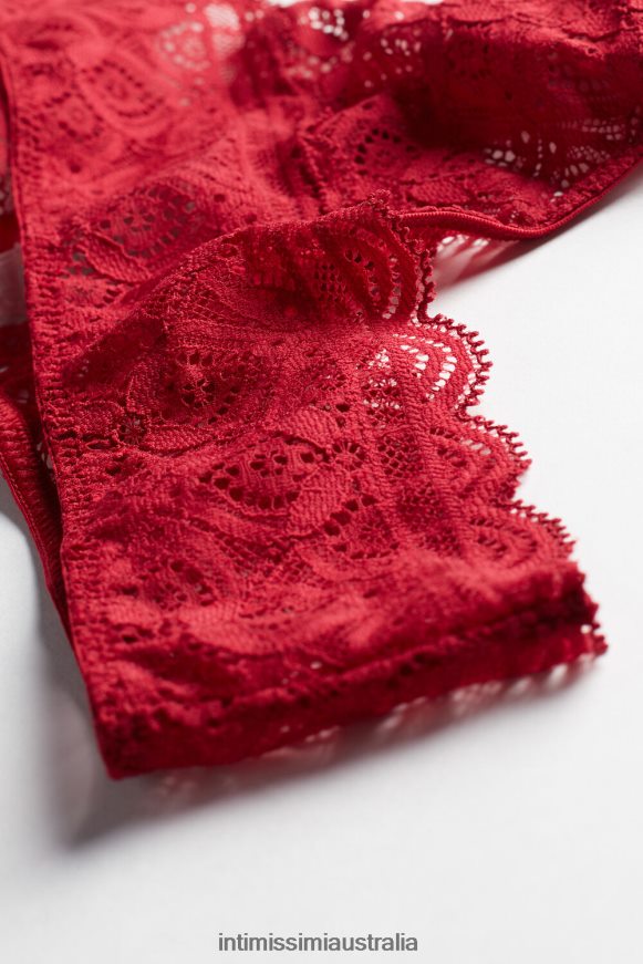 Intimissimi Women 1473-Red Underwear 0RJT481037 Lace Brazilian Briefs