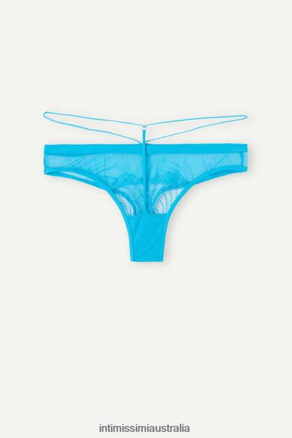 Intimissimi Women 210J-Digital Turquoise Underwear 0RJT48976 Steal the Show High-Waisted Brazilian Briefs